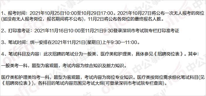 深圳市事业编考试内容