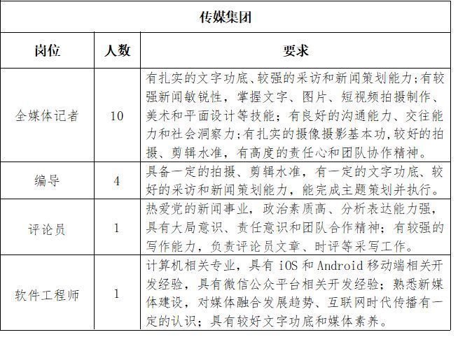 新闻传媒单位招聘条件全面解析