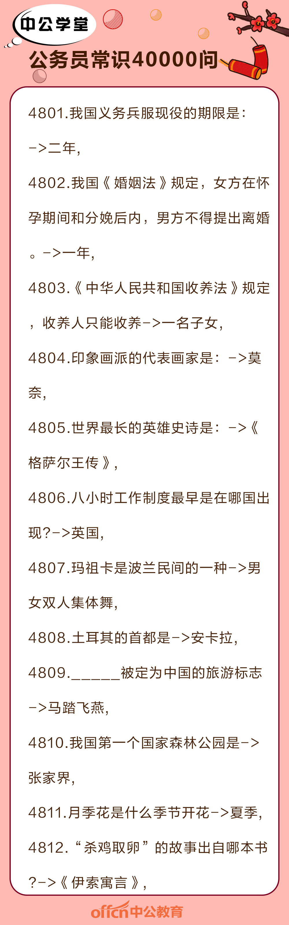 职测C类常识必背考点详解汇总，100个考点详解