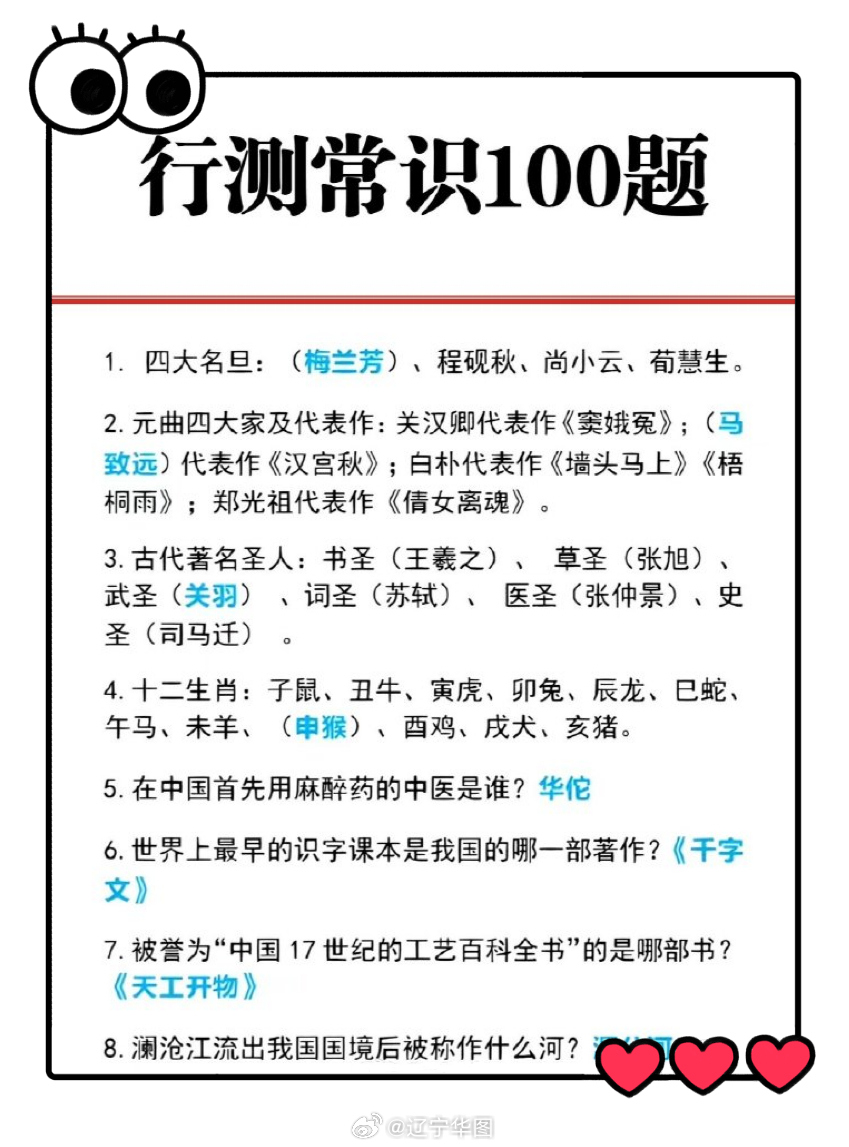 职测常识关键考点汇总，100个关键点详解及答案解析