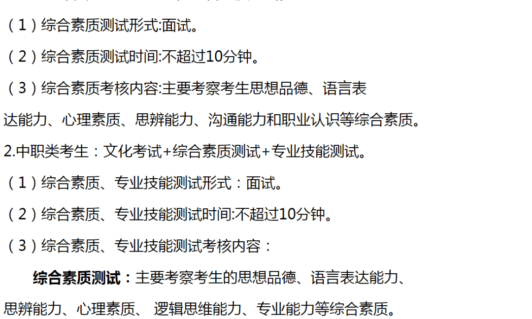 中专职测常识必背考点概览