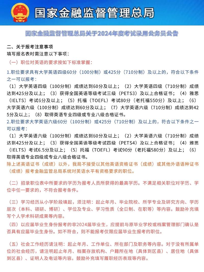 金融管理局2024公务员招聘